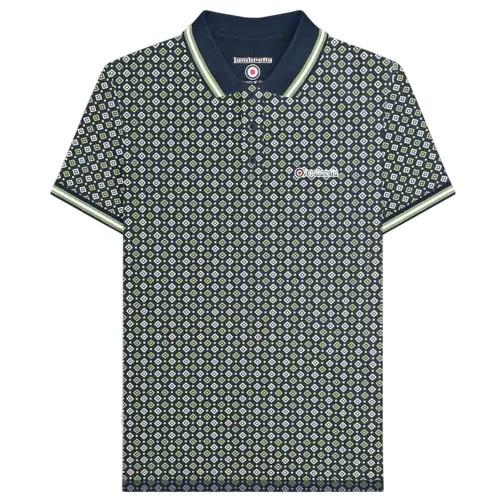 Lambretta Mens Geometric Big & Tall Polo Shirt