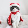 Warm Red Scarf Hat Cloak Hat Christmas Clothes Pet Costume Pet Clothes Pet Cosplay Costume