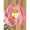 European sizes Kids' Round Neck Hoodie Fashion Print Versatile Top