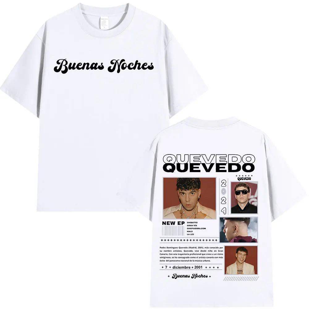Quevedo Good Nights Tour 2025 Rapper T-shirt, High Quality T-shirts for Men and Women, Oversized Cotton T-shirt, Short Sleeve