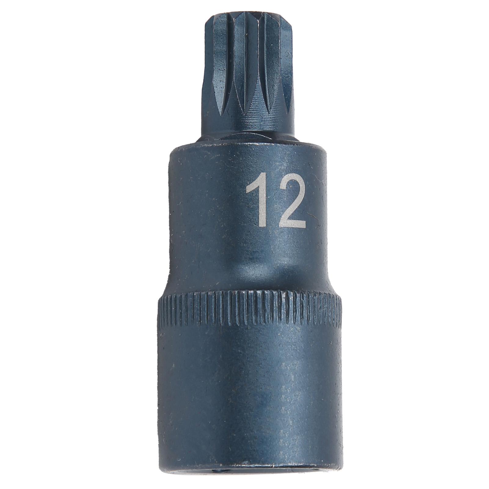 

Screw Driver Socket Alloy Steel Blueing Quick Wrench 12Point 12 Drive Port Bit AdapterM12