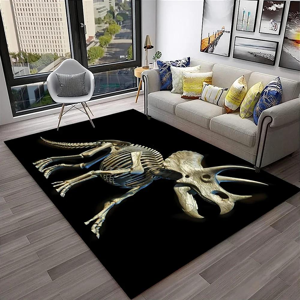 Dinosaur Fossil Pattern Rug for Bedroom Living Room Carpet for Kitchen Floor Mats Home Decor Non-Slip Floor Pad Rug 11 Sizes