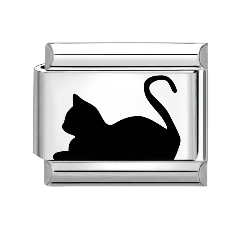 

Лазерная гравировка Милые кошачьи лапки Сердце Крест Шар №8 Тайцзи Итальянские шармы-звенья Подходят для браслета из нержавеющей стали 9 мм Женский DIY для изготовления