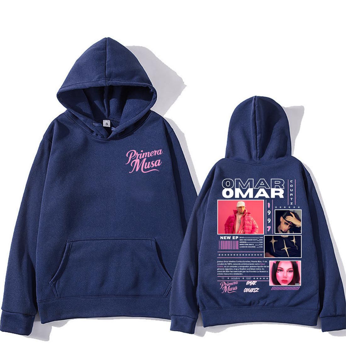 

Omar Courtz First Muse Album Tour Merch Fashion Hoodies for Men and Women Hip Hop Hooded Sweatshirts vintage Oversized Pullovers 3XL