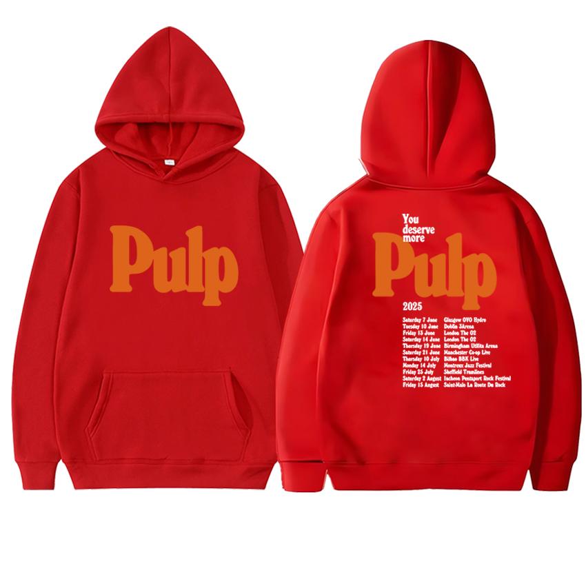 2025 Tour Black Pulp Rock Band Live Date Printed Hoodie Autumn Winter Men Women Fashion Y2k Sweatshirt Unisex Fleece Streetwear