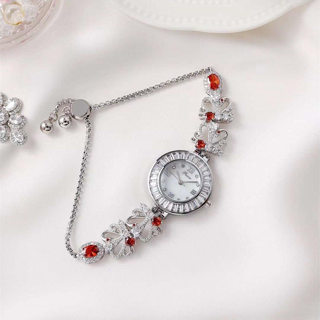 Fashion Watch Luxury Ladies Watch Colored Diamond Bracelet Diamond Adapted Waterproof Watch Zircon