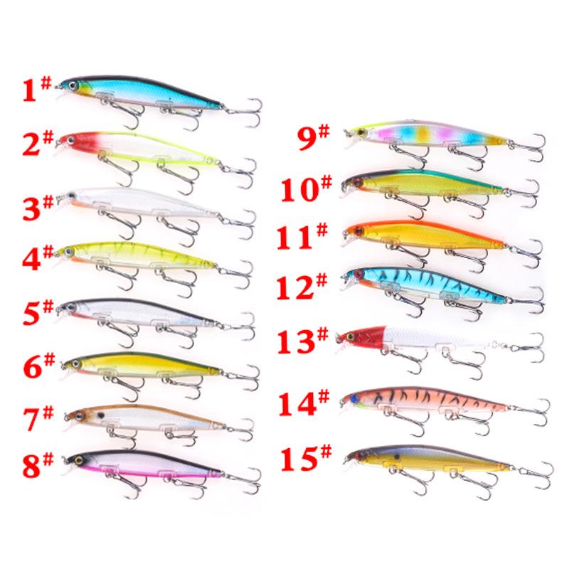 5PCS Mino Bait 11cm/12.9g Long Throw Sea Fishing Simulation Hard Bait Fake Bait
