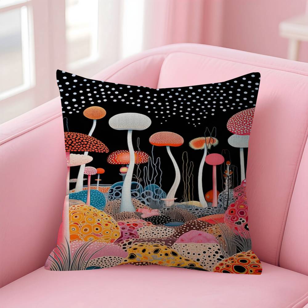 Mushroom Personalized Pillow Cover Kids Bedroom Wild Party Decor Pillowcase Kid Birthday Shower Gift