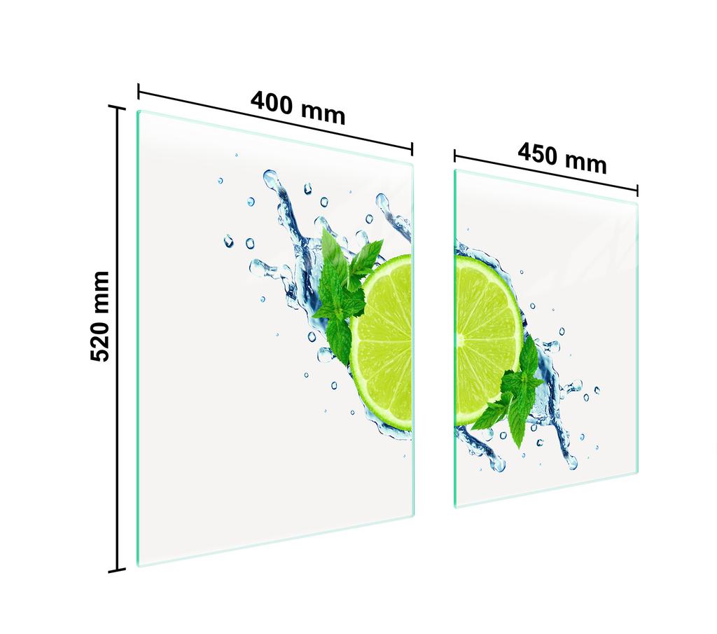 GLAS-KOCHFELD-SCHUTZPLATTE 85x52 LIMETTENGrün