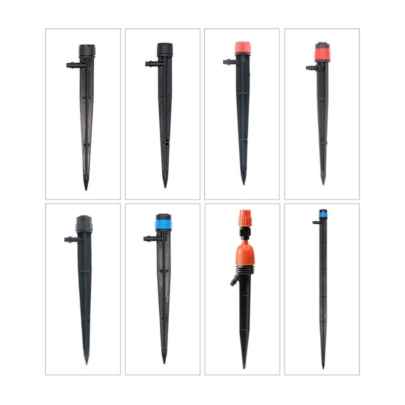 100Pieces Drip Emitters for Drip Irrigation Tubing Adjustable 360 Degree Drippers Arrow Stake Garden Irrigation Drippers