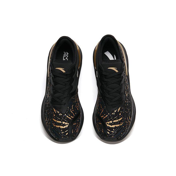Anta 2.0 Half Marathon Durable Breathable Low-Top Running Shoes Men sneaker Black Gold 112215586-6