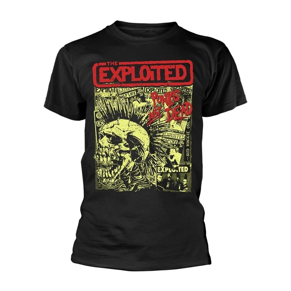 The Exploited  Punks Not Dead Skull  Black T shirt - NEW 4XL