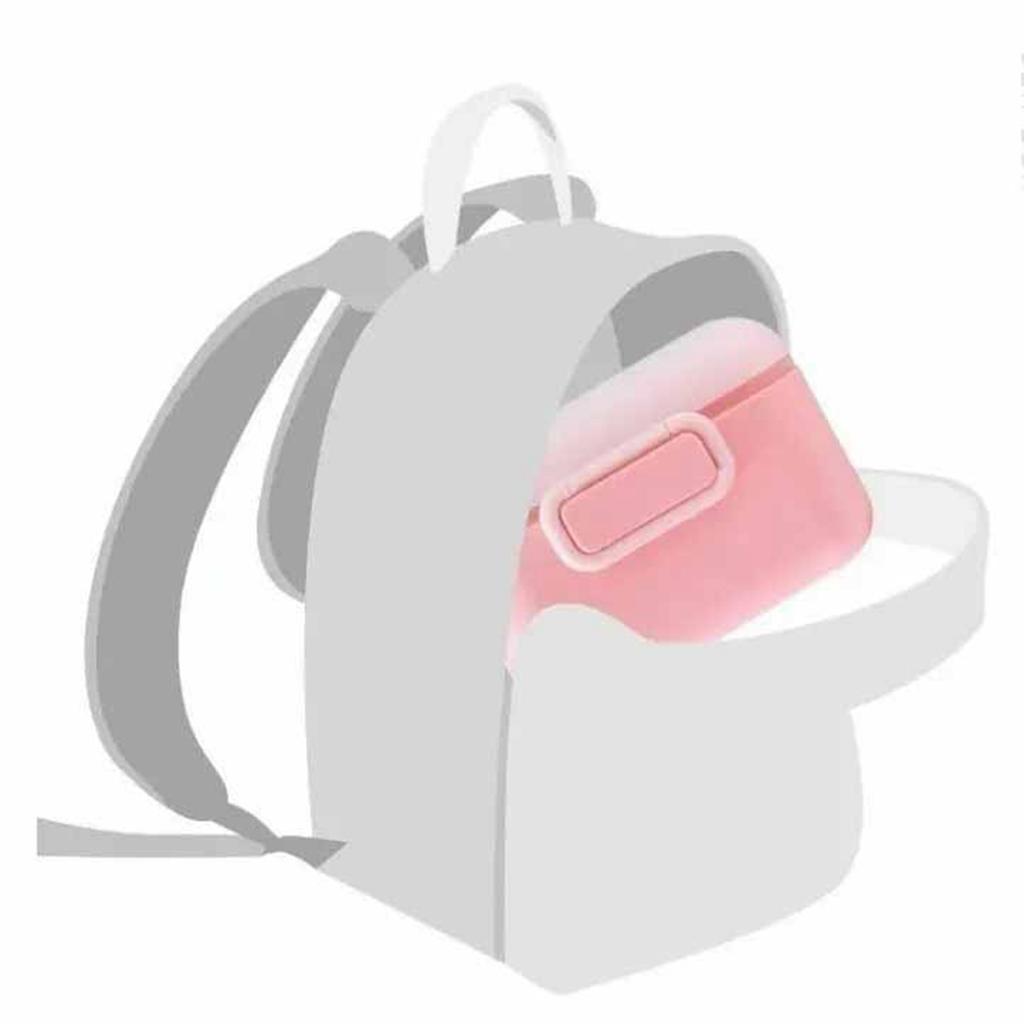 Milk Powder Storage Box PP Shell BPA Free Portable Baby Milk Powder Container Box with Lanyard Pink