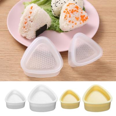2 Stück Sushi-Form Reiskugelformer 2-in-1 Dreieckiger Onigiri-Presse mit Lunchbox Kompaktes Küchenwerkzeug für Bento Picknick Büroessen
