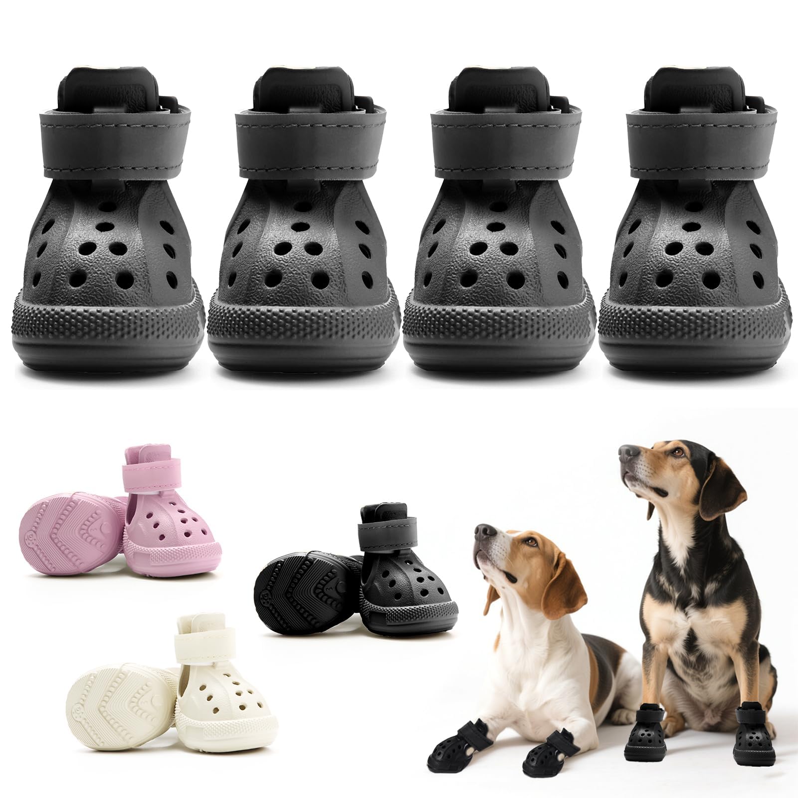 

SENMUUP Dog Dog Sandals for Spring and Lightweight and Breathable Antibacterial and Odor Soft and Easy to Put on and Stay in Protects Waterproof for