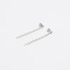 BIMBA Y LOLA [25FW] BIMBA Y LOLA Silver Tone Heart Crystal Earrings B256AIW014SIF
