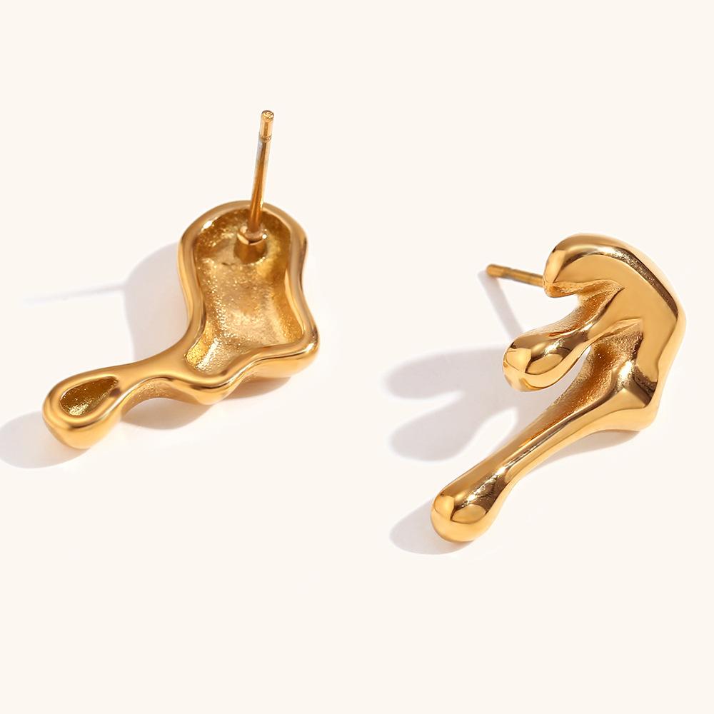 Fashion Gold  Color Big Metal Shell Drop Earrings For Women Geometric Irregular Vintage Simple Earrigns Jewelry Party Gift