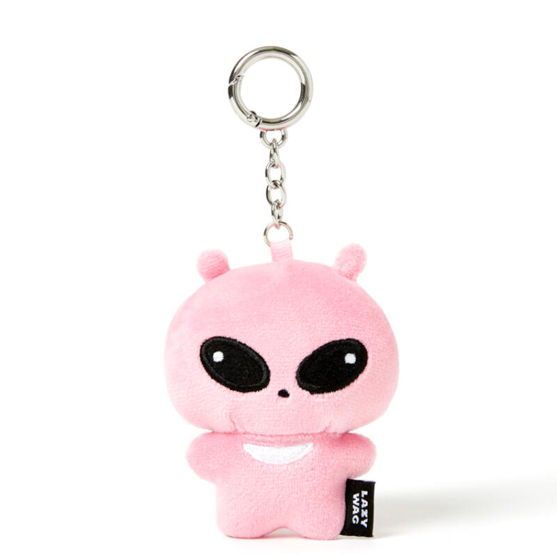 

Artbox “Lady-Waeg” Gae-weg-i Mini Keyring – Pink Alien Plush Charm. Lady-Waeg