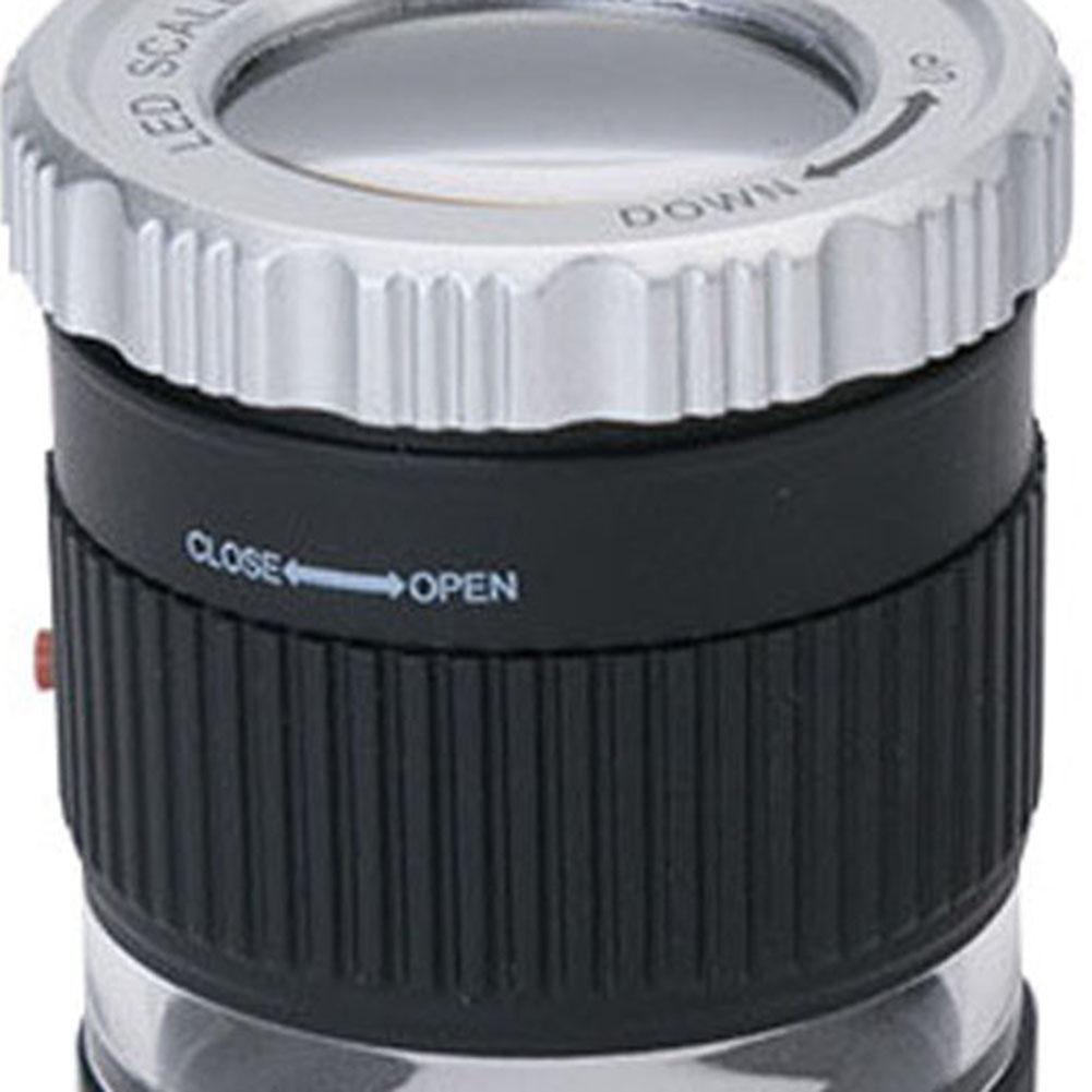 30X Handheld Cylindrical Magnifier with LED UV Jewelry Check Magnifying Loupe Handheld Magnified Glass Accessories