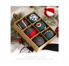 Christmas Ornament Set: Flocked & Painted Hanging Balls In Gift Box for Tree Decoration