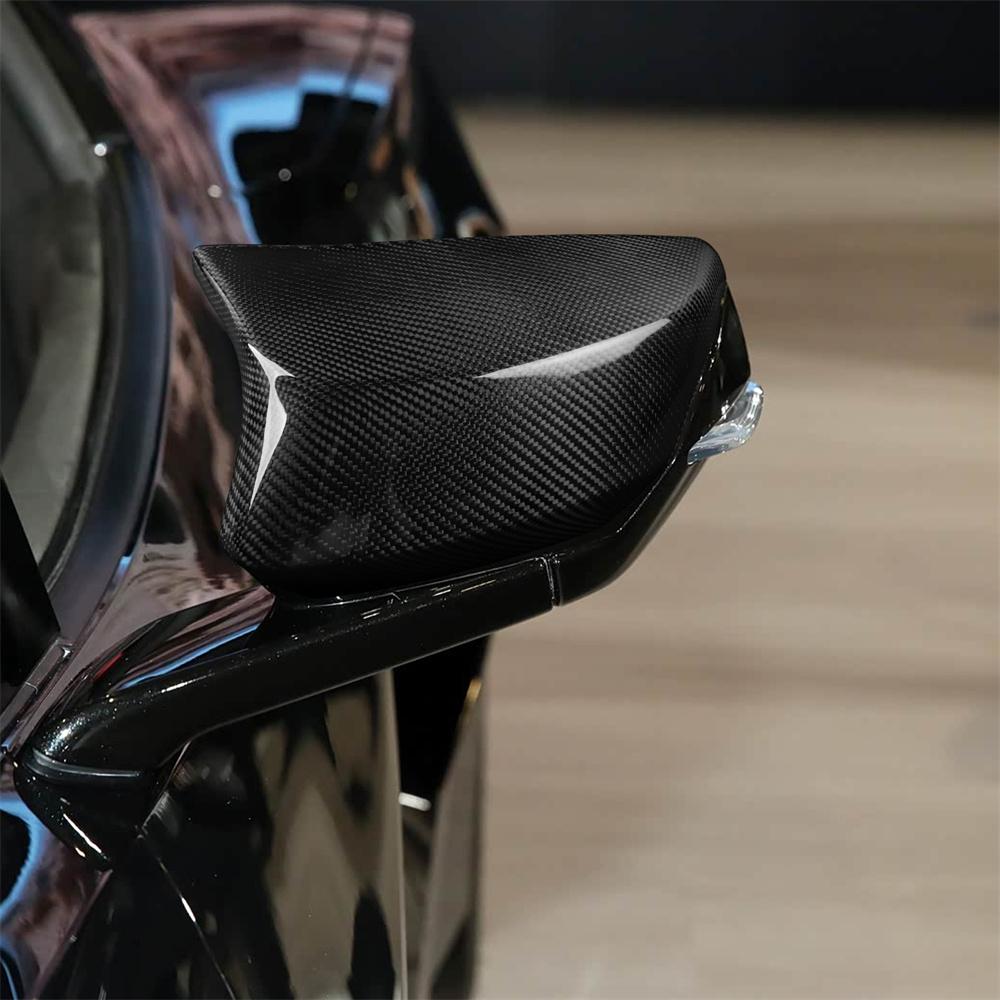 Real Carbon Fiber Side Mirror Cover Caps For Corvette C8 22-24