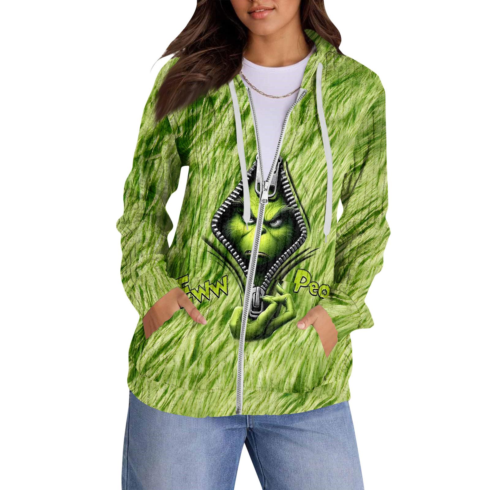 

Толстовки с капюшоном для женщин, модные топы, повседневная осенняя мода, свитшот с длинным рукавом и карманами, легкий пуловер S зелёный