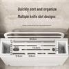 Multifunctional Kitchen Countertop Storage Rack with Knife & Chopstick Holder