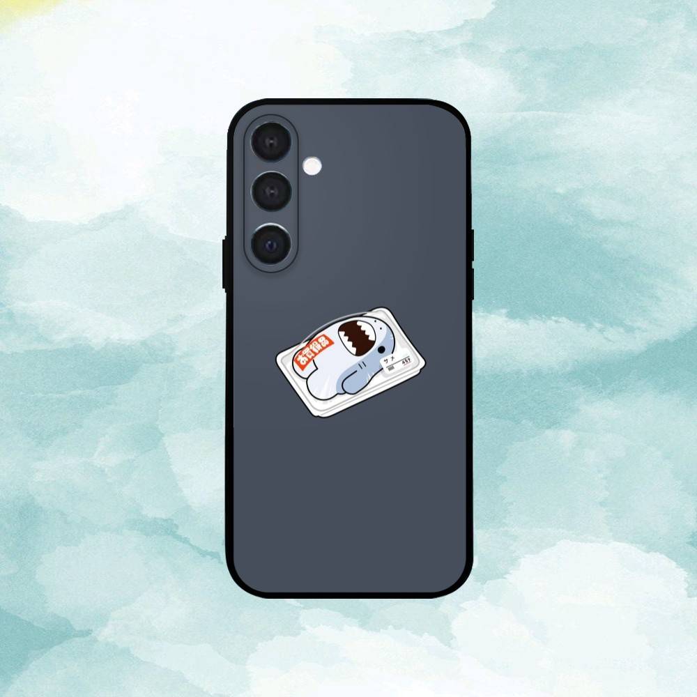 Cartoon Cute Shark  Phone Case For Samsung  A73,72,71,53,52,51,22,91,80, Soft Black Cover