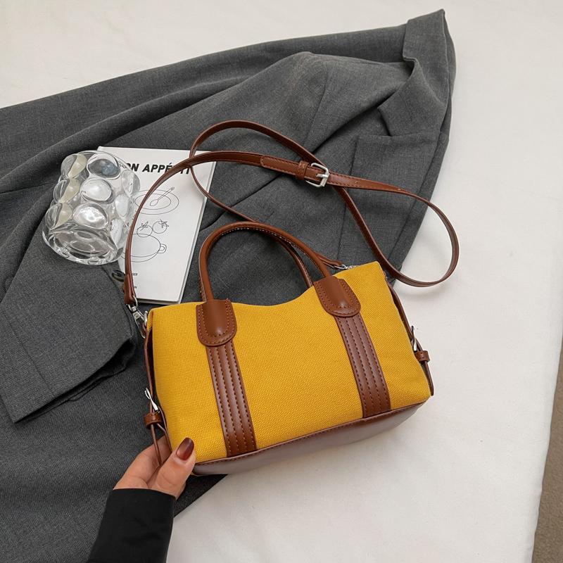 Classic Canvas Duffel Bag with Leather Trim and Adjustable Strap Perfect for Travel and Everyday Use