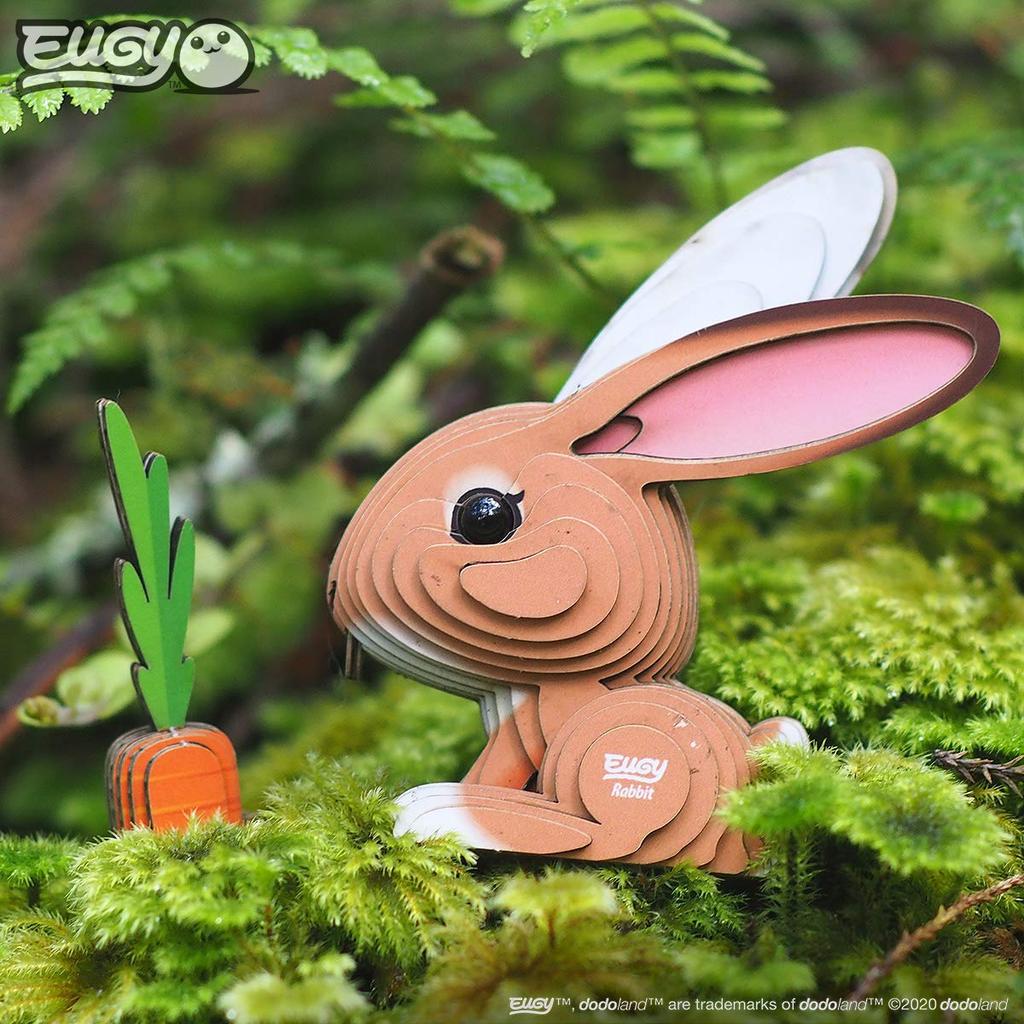 EUGY Rabbit Paper 3D Puzzle - A Fun Educational Toy for Elementary School Boys and Girls, As Well As Adults, Making It a Great Gift.