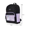 Coboca+ C25361 Daypack with Mesh Pocket, 17L, Compatible with Oshikatsu, Fits Instax and Trading Cards, Black x WhitePurpleBlue (BKPurple)