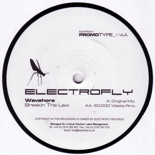 12inch Record WAVEWHORE  Breakin The Law ELECTRO018 Electrofly 2005 UK Dance  Electronica Used