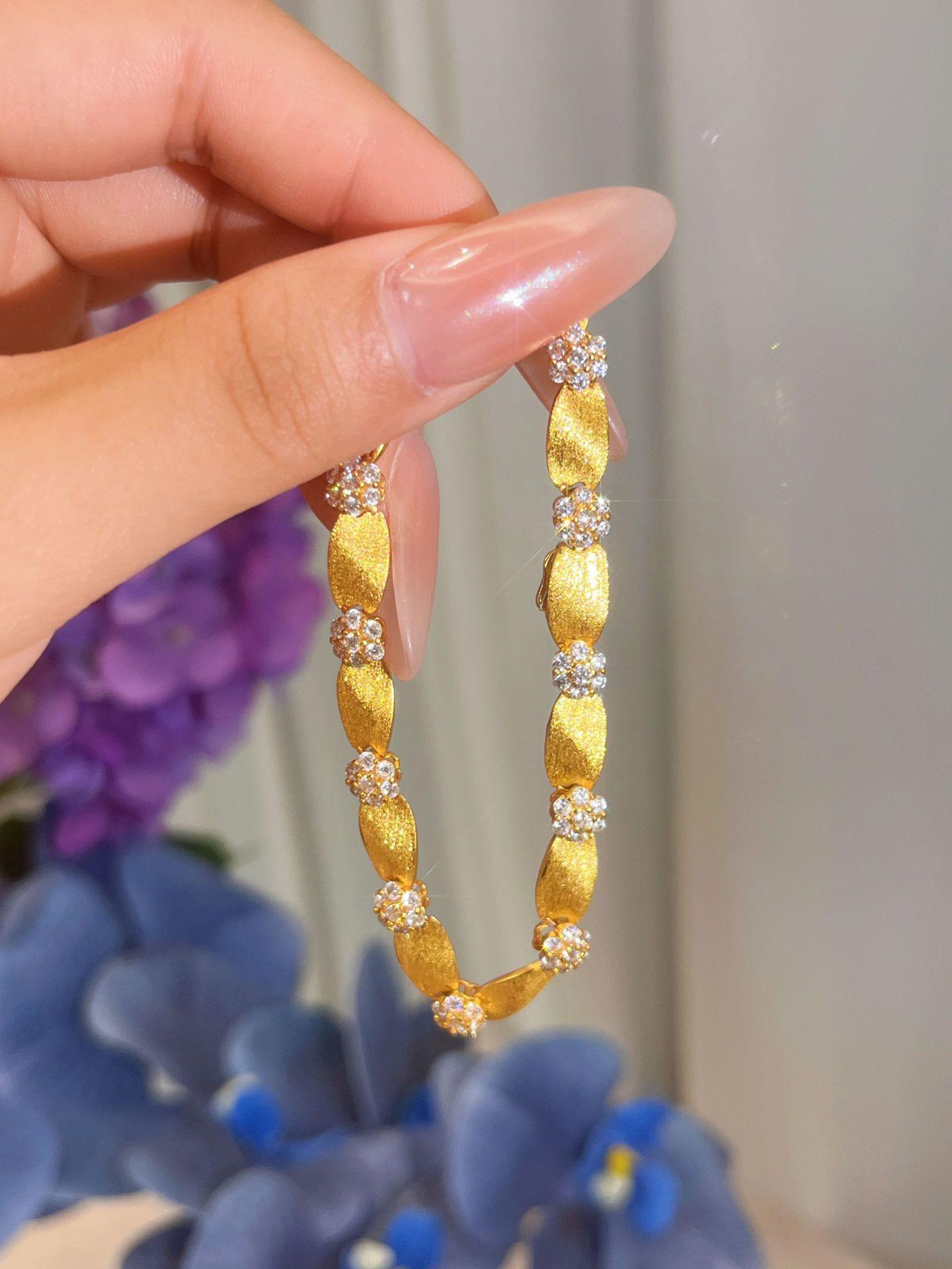 Шелковый Точечный Алмазный Цветок Щеточный Ленточный Браслет Женский Французский Легкий Люкс Ретро Многослойное Ношение Премиальное Ощущение