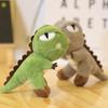 Plush Dinosaur Green Keychain With Embroidery Design For Backpack And Use Gift