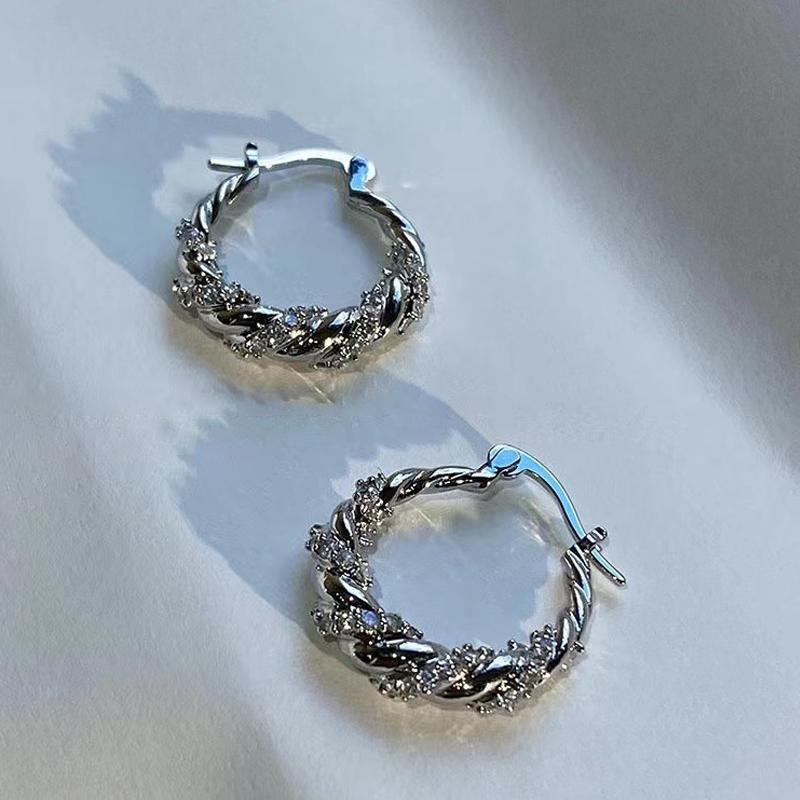 1 Paar Trendige Harajuku Vintage Ästhetische Geometrische Creolen Leichter Luxus Kreis Ohrringe Für Frauen Schmuck Zubehör