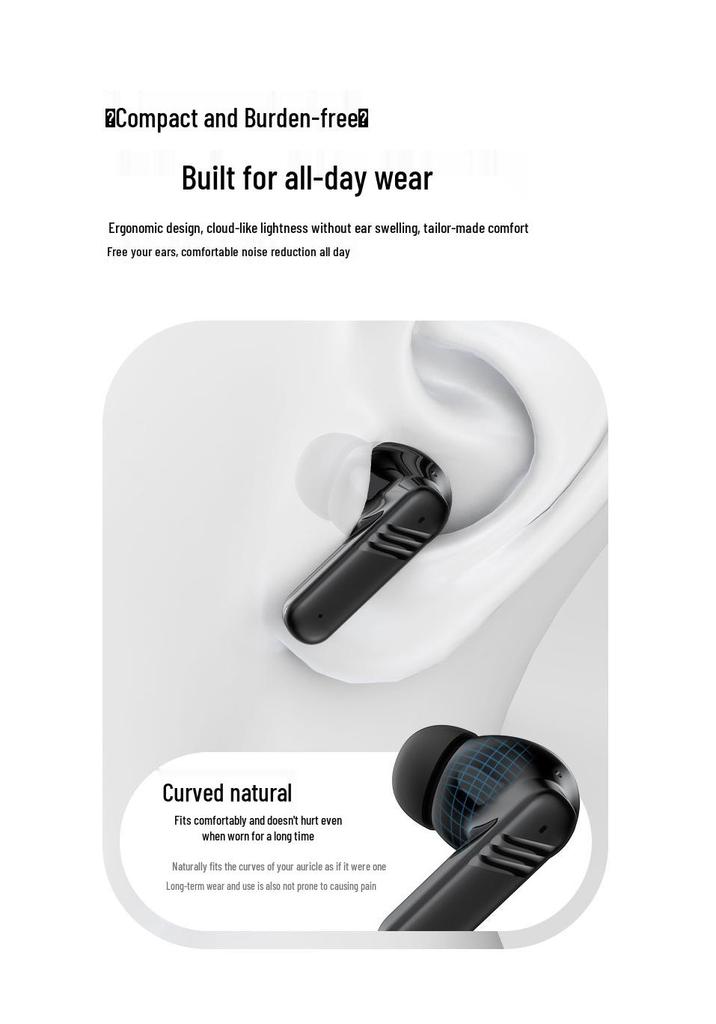 ANC+ENC Touchscreen Bluetooth Earbuds with AI Translation, In-ear Silicone for Long-lasting Comfort