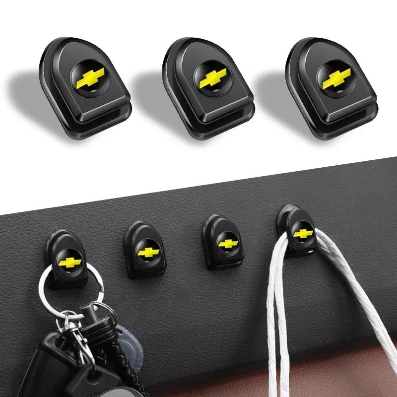 AABLN1 1/2/4PCS Auto Hooks Mini Self Adhesive Durable Small Holder For Chevrolet Cruze Lacetti Captiva SS Z71 Equinox Trax Accessories