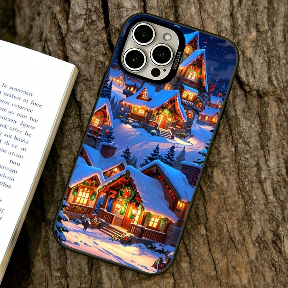 

Christmas Carnival Phone Case For iPhone 17,16,15,14,13,12,11 Plus,Pro Max,XS,Colorful Silver Black Cover iPhone14ProMax