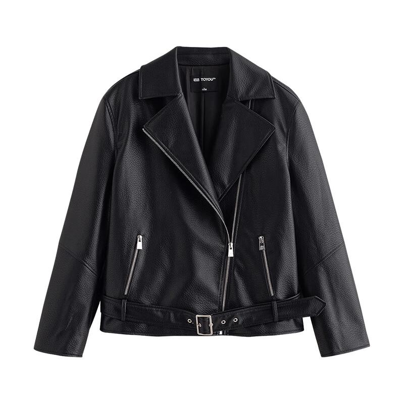 Chyuyu Women's PU Leather Moto Jacket