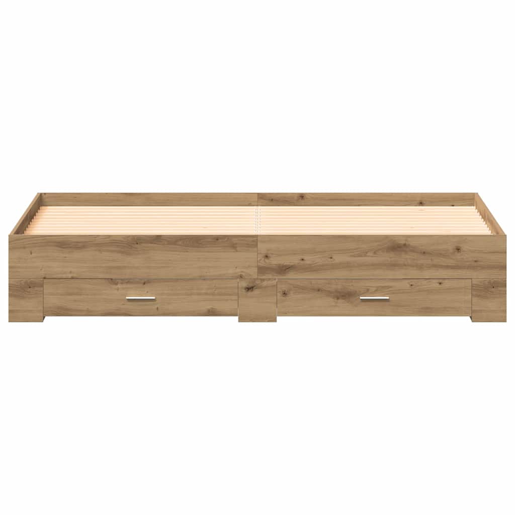 Artisan Oak Bed Frame 180 x 200 cm Particleboard