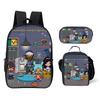 Luxus Neuheit Eigenartig Cool Toca Life World 3D Druck 3 Stück/Set Schüler Schultaschen Laptop Tagesrucksack Rucksack Lunchtasche Federmäppchen