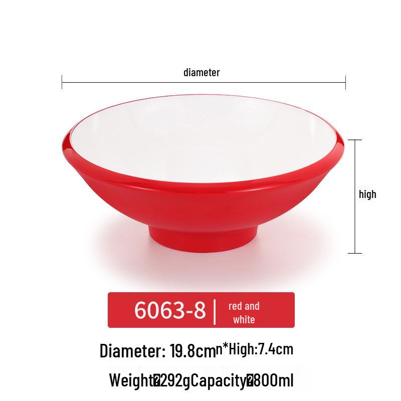 Melamine Noodle Bowl for Noodle Restaurants: Ideal for Luosifen, Malatang, Rice Noodles, and Chongqing Xiaomian