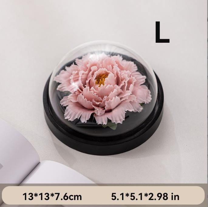 Ceramics Simulation Peony Flower Model decoration Handmade purely by hand Luxury Home Room Office Table decoration gift