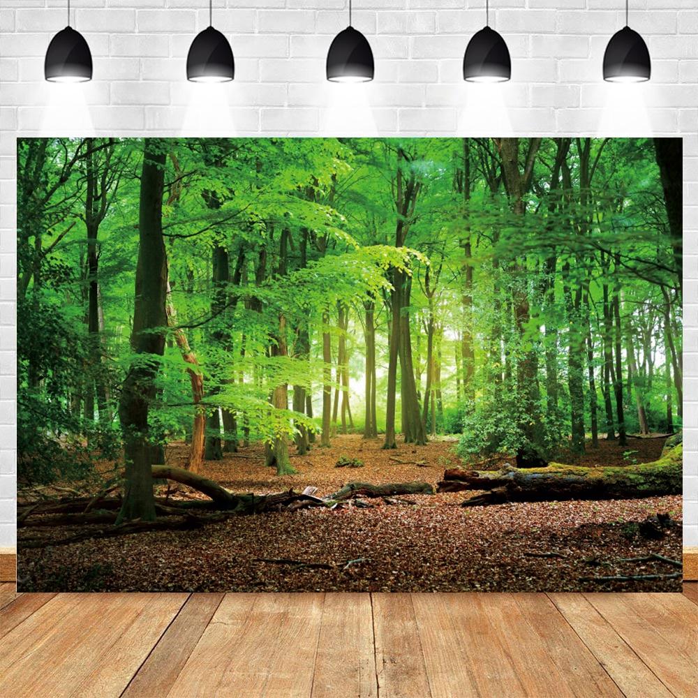Spring Forest Backdrop Tropical Jungle Rainforest Backdrops for Photography Camping Adventure Birthday Background Photo Studio