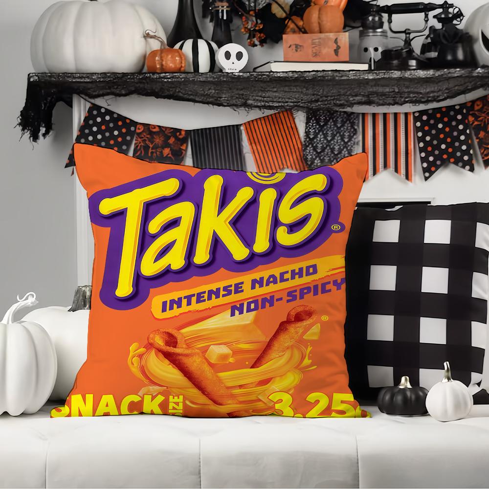 Corn Flakes Snacks T-Takis Kissenbezug Bürokissen Geeignet für Sofa Auto Schlafzimmer Dekorative Kissenhülle