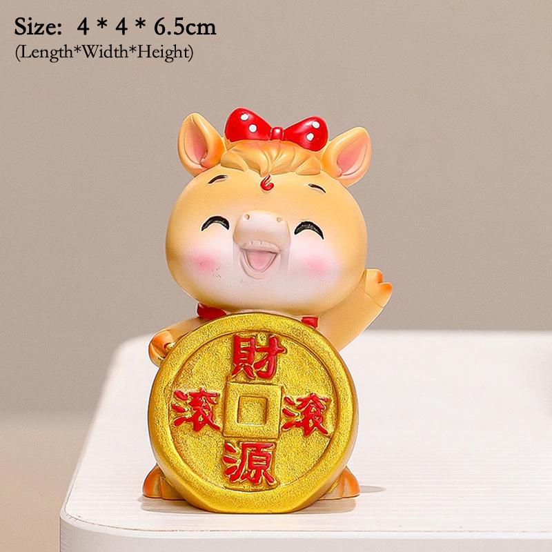 2026 Cute Year Of The Horse Ornament Lucky New Year Horse Toy DIY Desktop Decoration Car Ornament Pony Decor New Year Gift