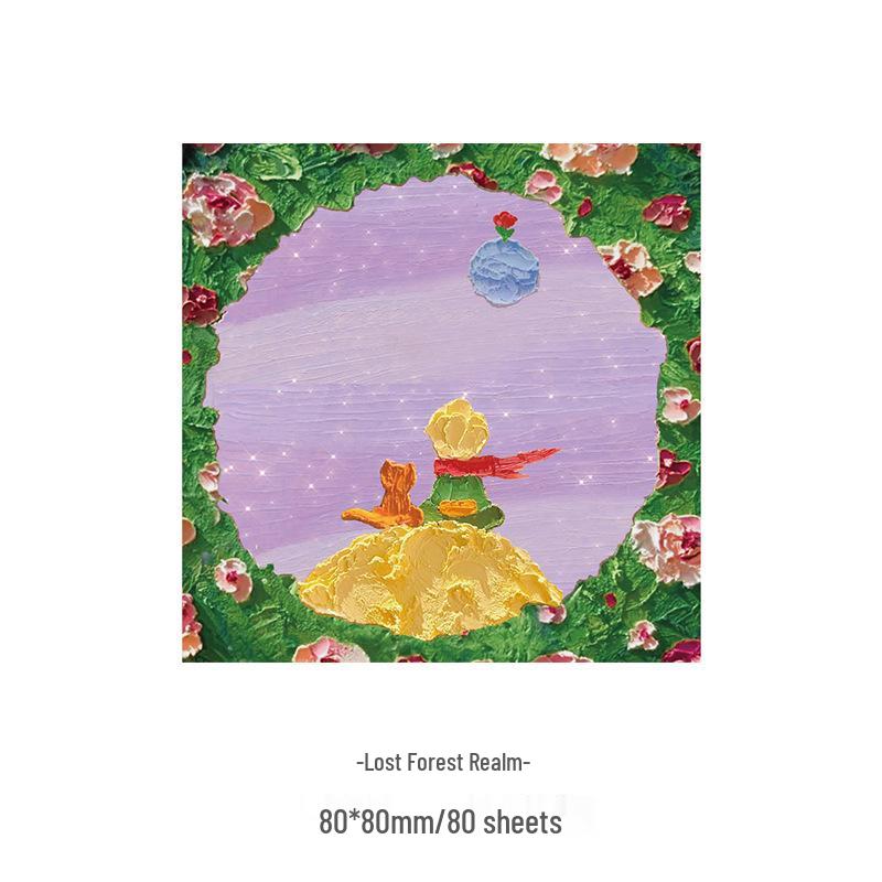 Customizable 3D Oil Painting Sticky Notes - Reusable Adhesive Notepads for Students' Rewards, Memos & Messages
