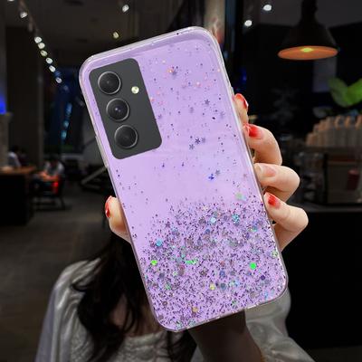 Funda de teléfono con purpurina y estrellas brillantes para Samsung Galaxy A05, A05S, A15, A55, A35, A06, A16, A26, A36, A54, 5G, S23, S25, S24+ Plus, Ultra M23