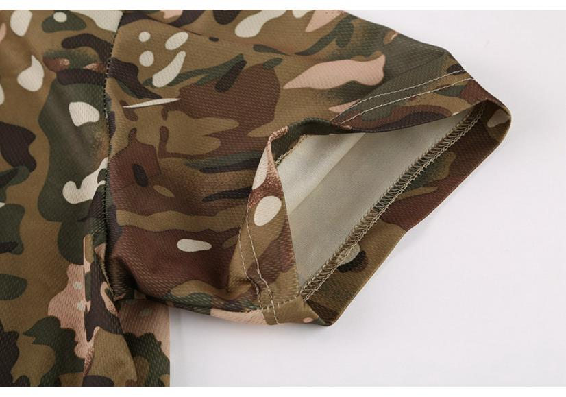 ESDY Quick-Dry Camouflage Crew Neck T-Shirt A413