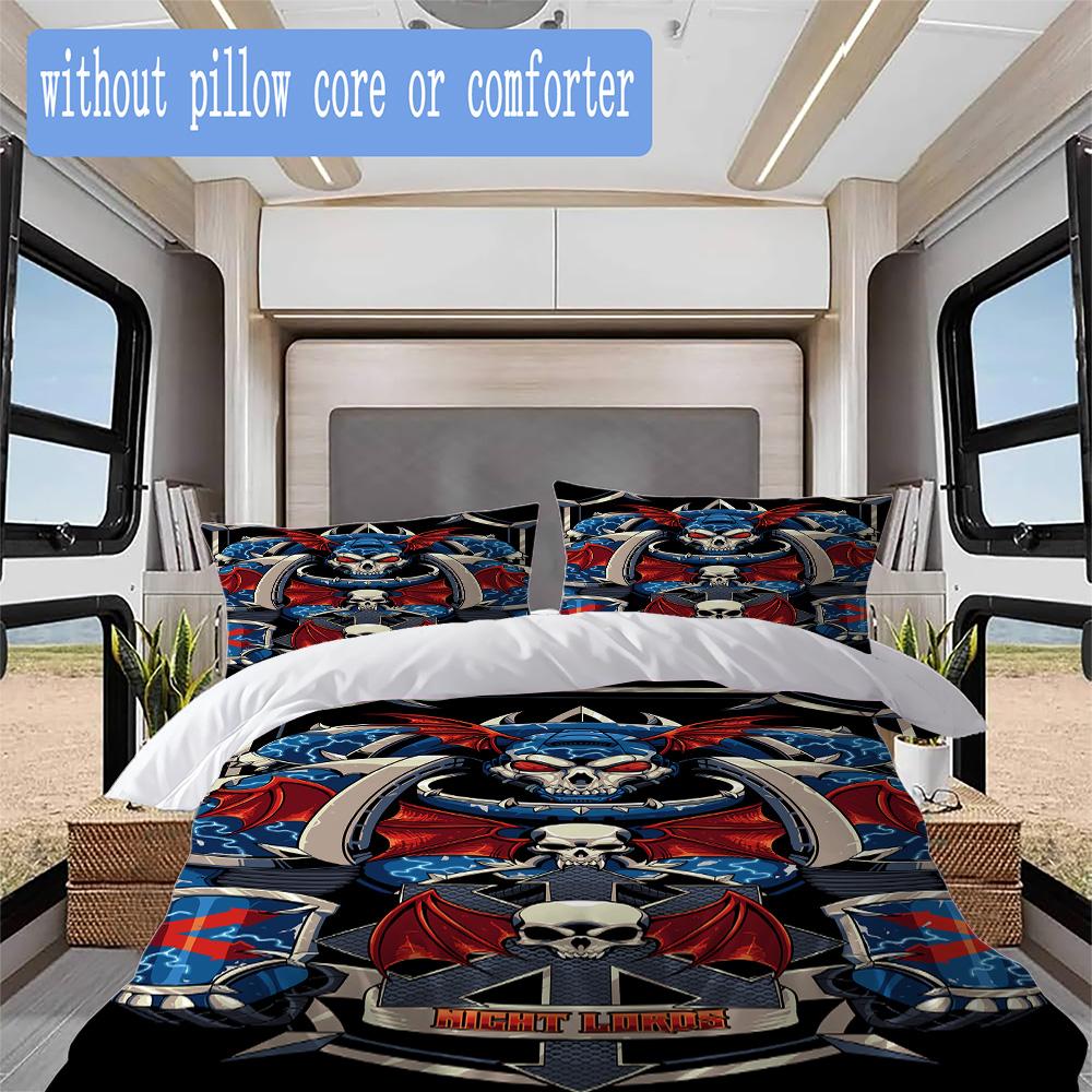 Warhammer 40K Pattern Bedding,Quilt Set Quilt Cover Pillowcase Home Birthday Gift (1*duvet cover+2*pillowcase,without core)SSJT0917577